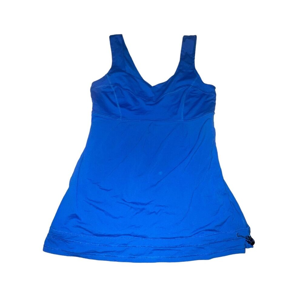 Lululemon Tame Me Tank Top Women's Size 6 Baroque Blue Luxtreme Drawstring Waist